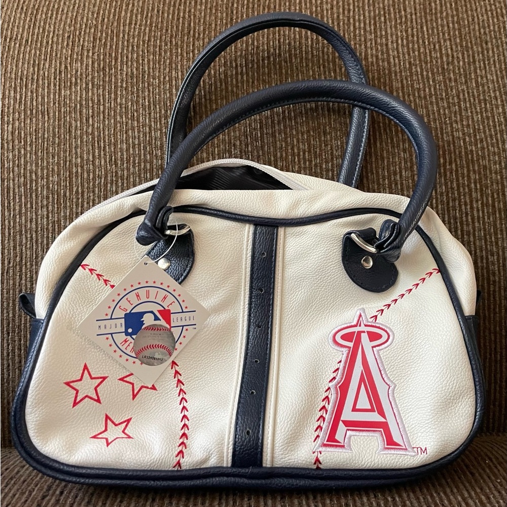 MLB white Angels purse
